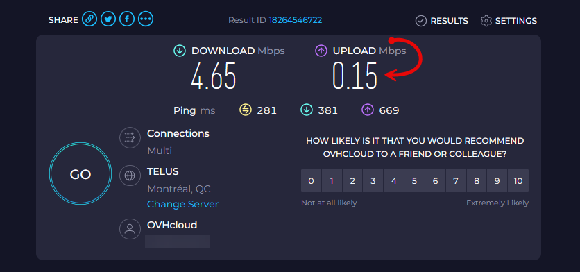 سرعت پایین اینترنت برای آپلود فایل