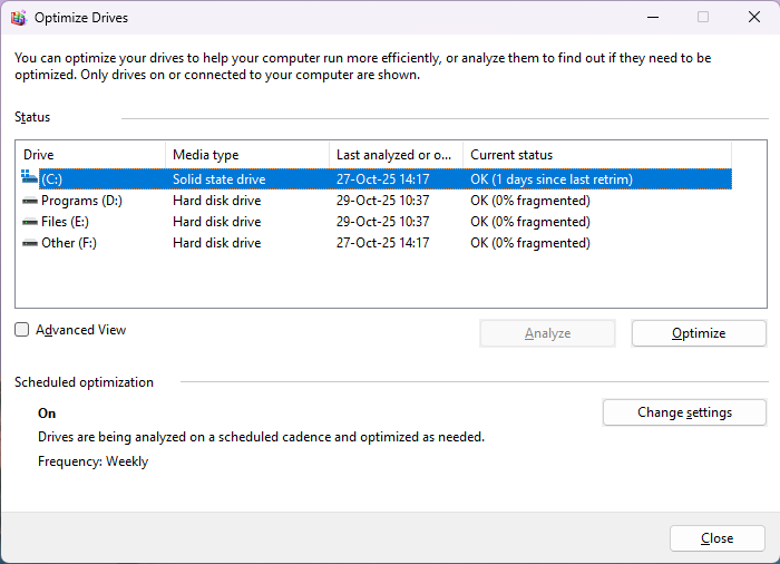 افزایش سرعت هارد در ویندوز با Defragment