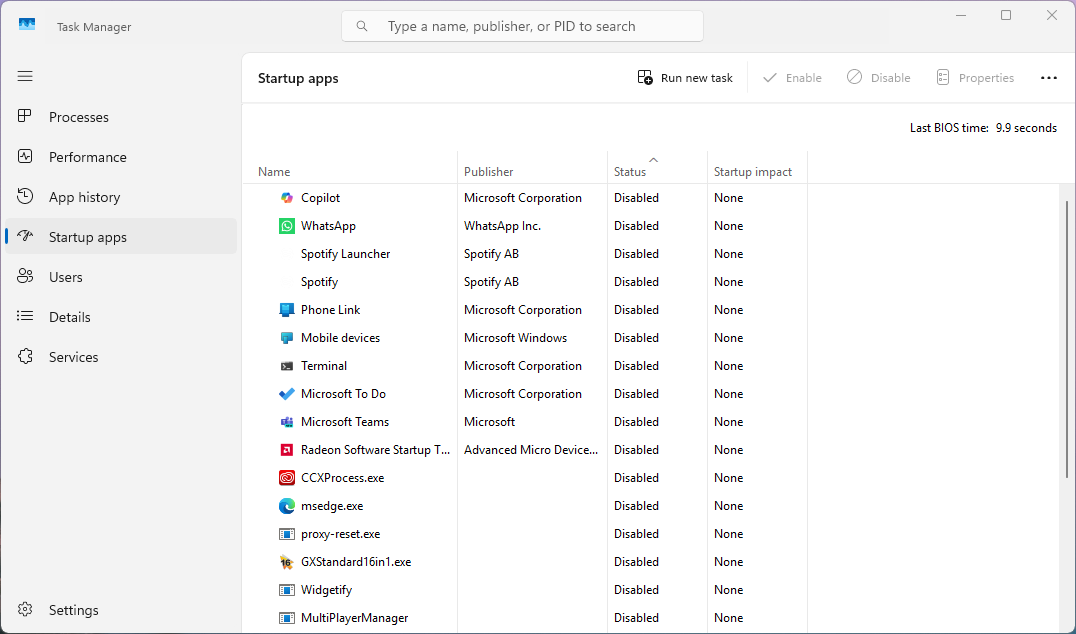 غیرفعال کردن اجرای خودکار برنامه‌ها با روشن شدن ویندوز