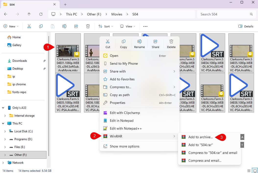 ساخت فایل فشرده زیپ با چند پارت جدا